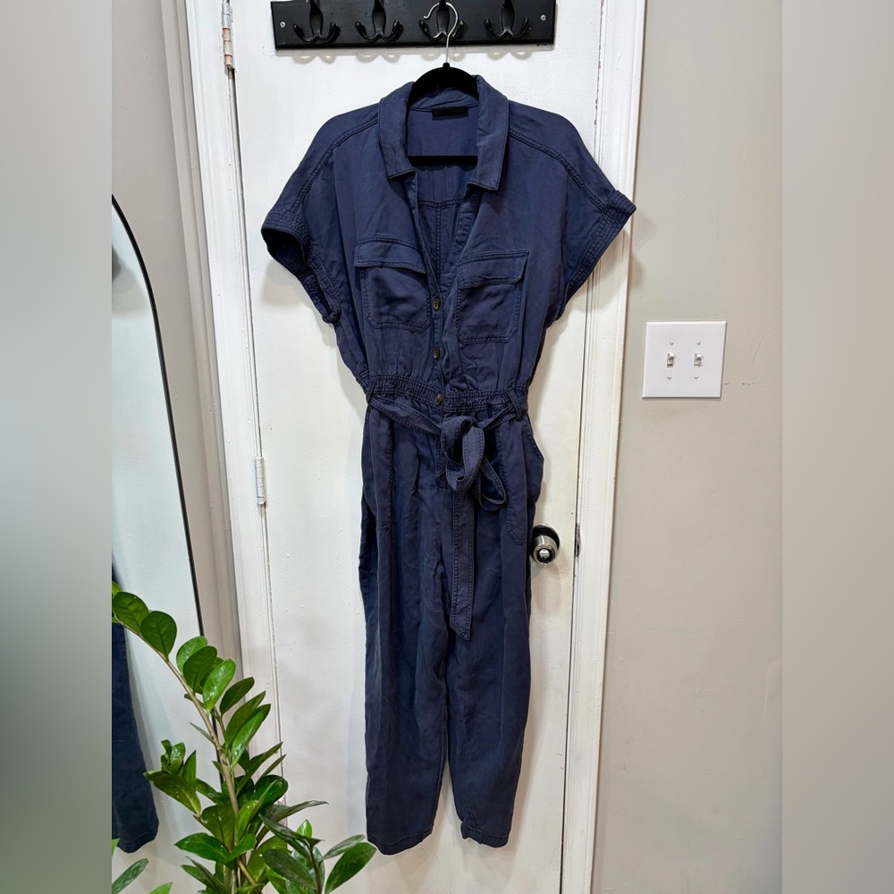Lane Bryant Gray Textured Jumpsuit Utility 14P